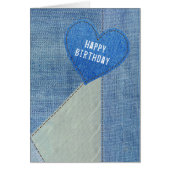 Anniversaire Blue Denim Heart (Devant)