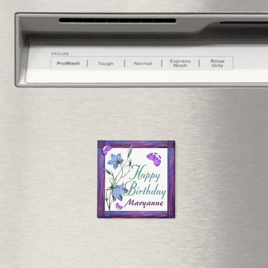 Anniversaire Bluebells et papillons Magnets (In Situ (Lave-vaisselle))