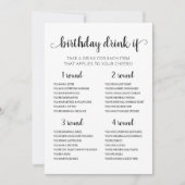 Anniversaire BOIRE SI éditable Carte de jeu Annive (Devant)