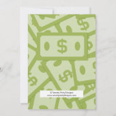 Anniversaire Bucks Piggy Bank Boy Party Invitation (Dos)