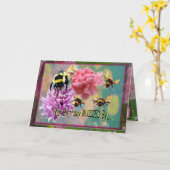 Anniversaire Buzz... Carte d'anniversaire tardive (Fleur jaune)