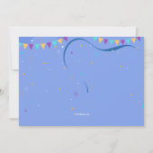 Anniversaire Cadre bleu Photo Invitation (Dos)