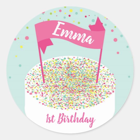 Anniversaire Cake Banner stickers (Devant)
