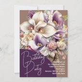 Anniversaire Calla Lilies Bouquet Party Invitation (Devant)