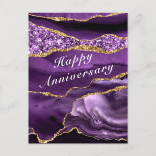 Anniversaire Carte Agate Violet violet Parties sci