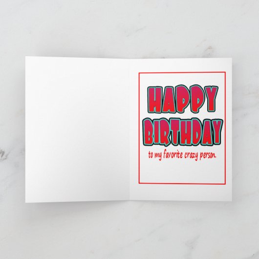 Anniversaire, Carte Ami (Intérieur)