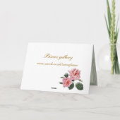 Anniversaire, carte de belle-mère. Roses roses (Dos)