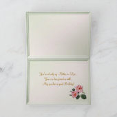 Anniversaire, carte de belle-mère. Roses roses (Intérieur)