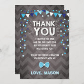 Anniversaire Carte de remerciements One Navy Blue  (Devant / Derrière)