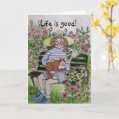 ANNIVERSAIRE, CARTE DE SALUT (Fleur jaune)