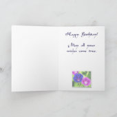 Anniversaire - carte de voeux de gloires de matin (Intérieur)