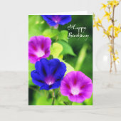 Anniversaire - carte de voeux de gloires de matin (Fleur jaune)