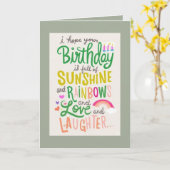 Anniversaire, Carte de voeux, Vertical (Fleur jaune)