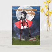 Anniversaire Carte d'Halloween - Oh La La Gothic V (Fleur jaune)