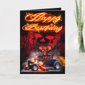 Anniversaire carte diable canne à chaud (Devant)
