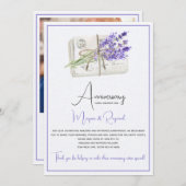 Anniversaire Carte Douche Invitation (Devant / Derrière)