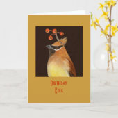 Anniversaire Carte King avec cire de cèdre (Fleur jaune)