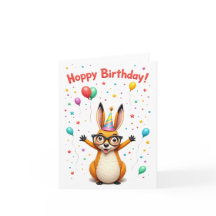 "Anniversaire chanceux !" Carte d'anniversaire Cut