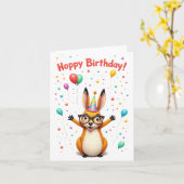 "Anniversaire chanceux !" Carte d'anniversaire Cut (Fleur jaune)