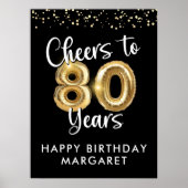 Anniversaire Cheers à 80 ans Affiche de bienvenue (Devant)