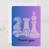 Anniversaire Chess Party Invitation Amusement Jeu (Dos)