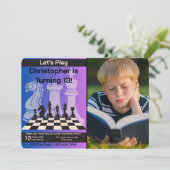 Anniversaire Chess Party Invitation photo personna (Debout devant)