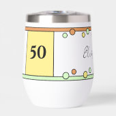 Anniversaire cinquantième étape nom jaune orange (Avant)