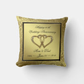 Anniversaire classique Mariage d'or avec oreiller  (Recto)