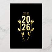 Anniversaire classique Mariage Foil Invitation (Recto)