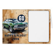 Anniversaire classique voiture musculaire américai (Devant horizontal)
