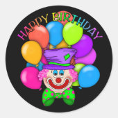 Anniversaire Clown unisex parti autocollant (Devant)