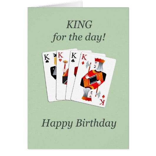 Anniversaire, Coeurs Full House Jouer Cartes (Devant)