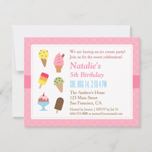Anniversaire Coloré, Cartes d'invitation pour une (Devant)