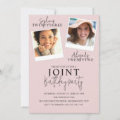 Anniversaire Commun | Invitation avec 2 Photos (Devant)