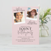 Anniversaire Commun | Invitation avec 2 Photos (Debout devant)