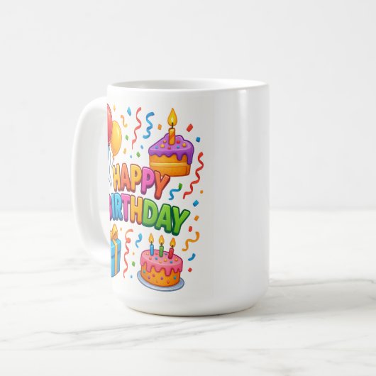 Anniversaire : Confetti Celebration Mug (Devant gauche)