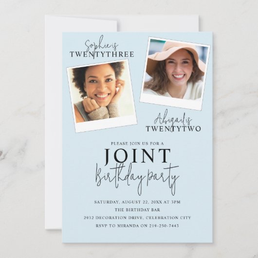 Anniversaire conjoint | 2 Invitation photo (Devant)