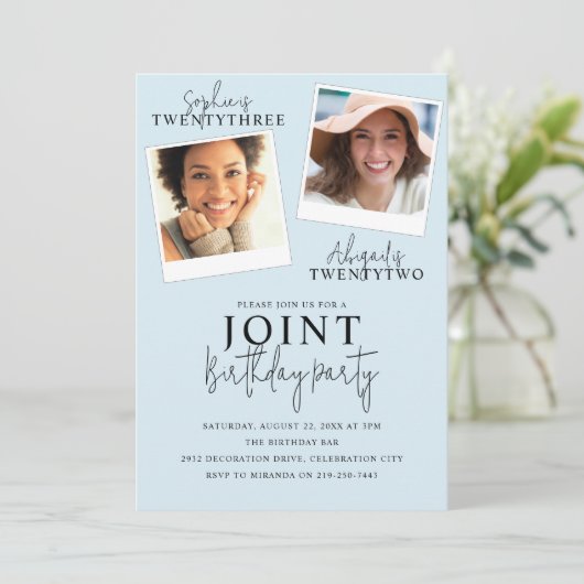 Anniversaire conjoint | 2 Invitation photo (Debout devant)