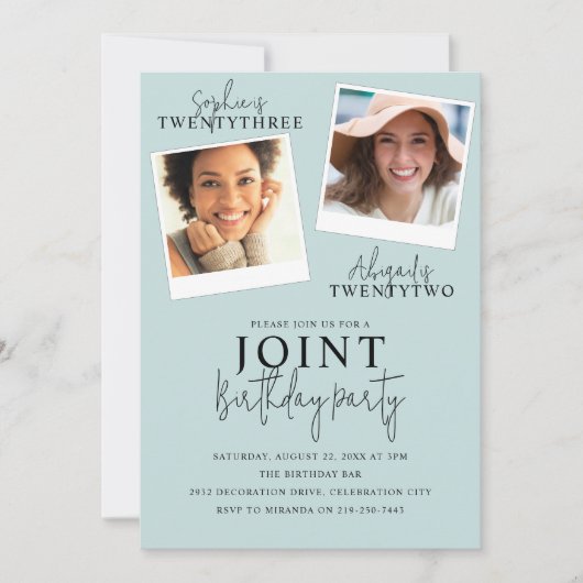 Anniversaire conjoint | 2 Invitation photo (Devant)