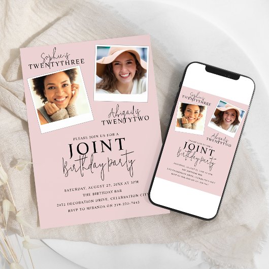 Anniversaire conjoint | 2 Invitation photo