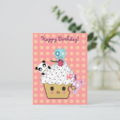 Anniversaire Cupcake Attaque ! Carte postale (Debout devant)