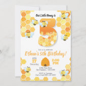 Anniversaire d'abeilles, invitation d'abeilles pou (Devant)