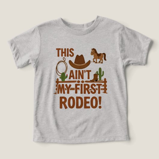 Anniversaire de 2 ans western ludique (Design Recto)