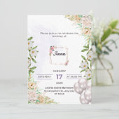 Anniversaire de Anna Carte d'invitation (Debout devant)