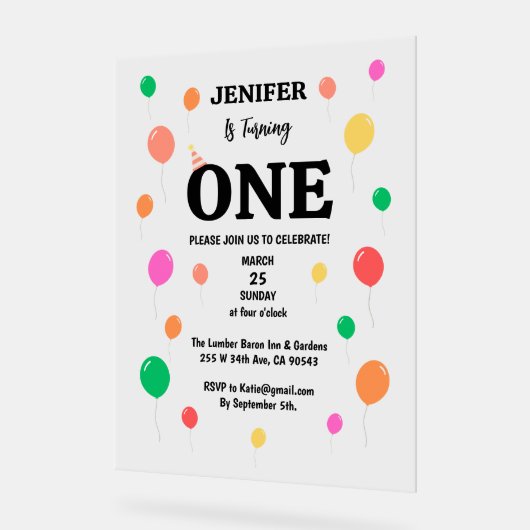 anniversaire de ballon coloré joyeux (Angle)