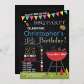 ANNIVERSAIRE DE BARBECUE INVITATION (Devant / Derrière)