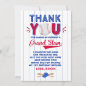 Anniversaire de base-ball de carte de (Devant)