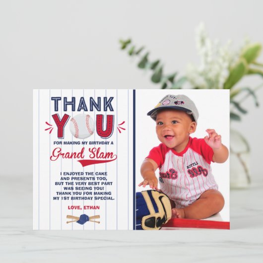 Anniversaire de base-ball de carte de (Debout devant)