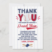 Anniversaire de base-ball de carte de (Devant)