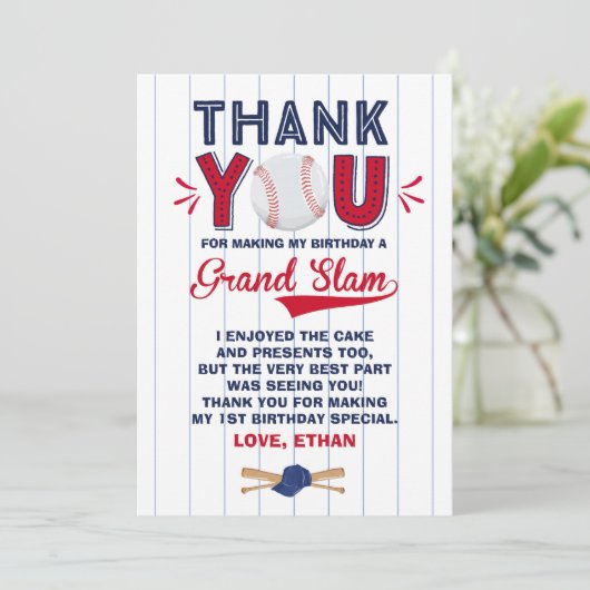 Anniversaire de base-ball de carte de (Debout devant)